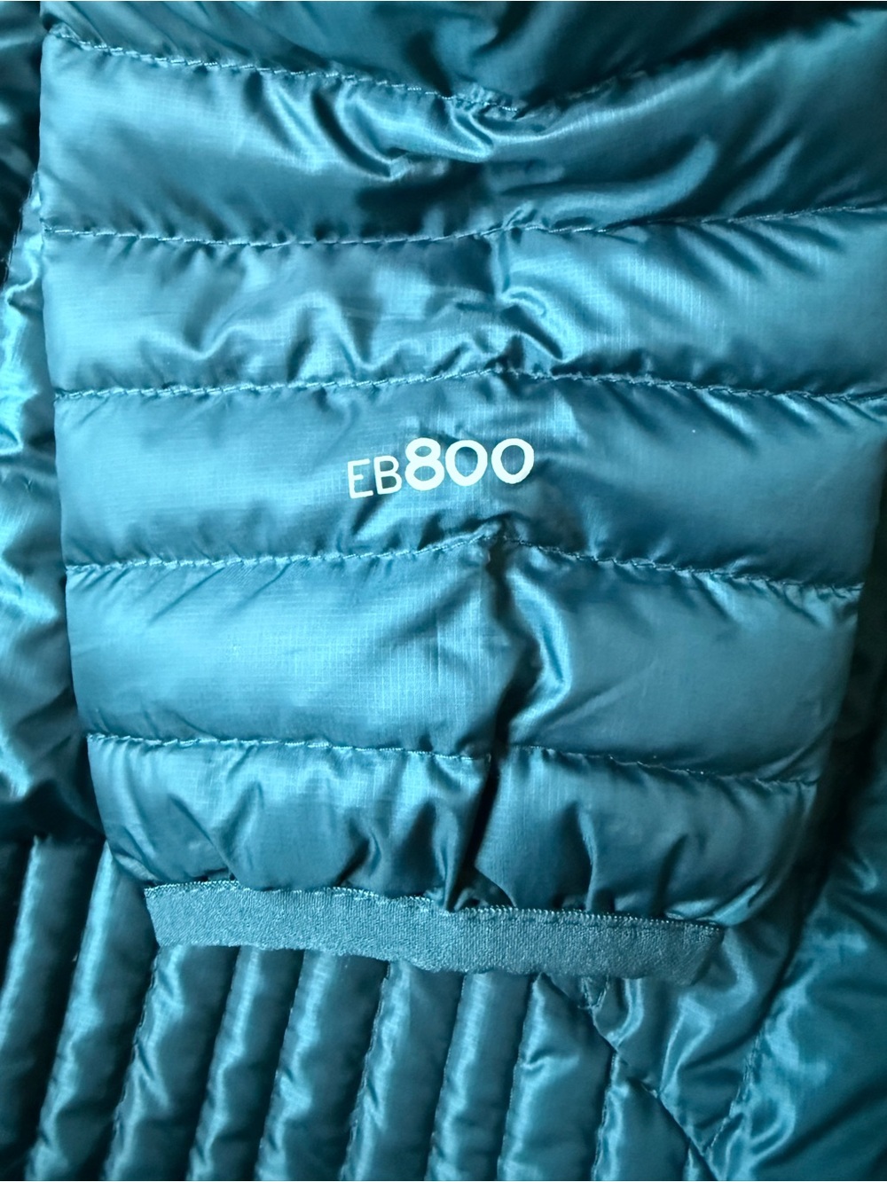 Eddie Bauer Women’s First Ascent Teal Hooded Packable Down Jacket - Picture 4 of 5